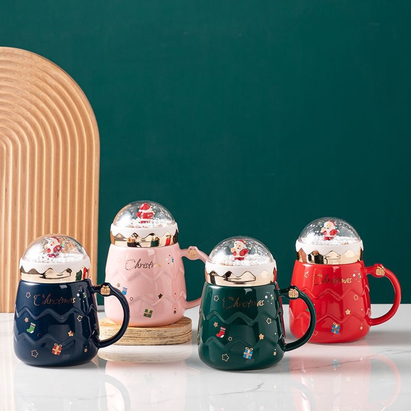 Santa Snowy Christmas Mugs