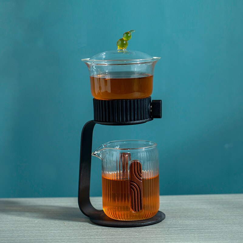 Ancient Mystery Leaf Glass Teapot