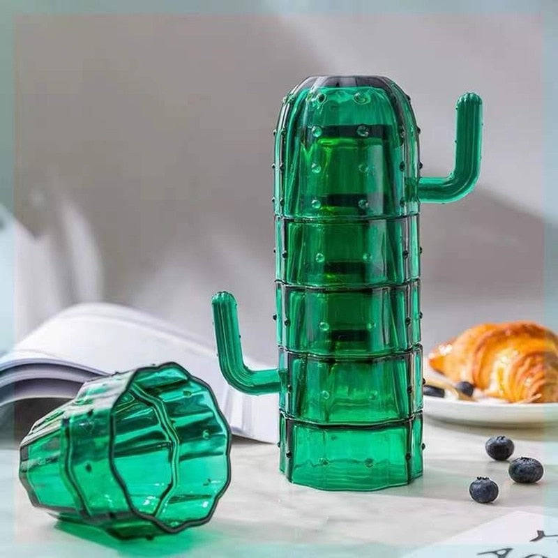 Stackable Cactus Mug Set