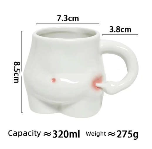 Big Belly Fat Ceramic Coffee Mug